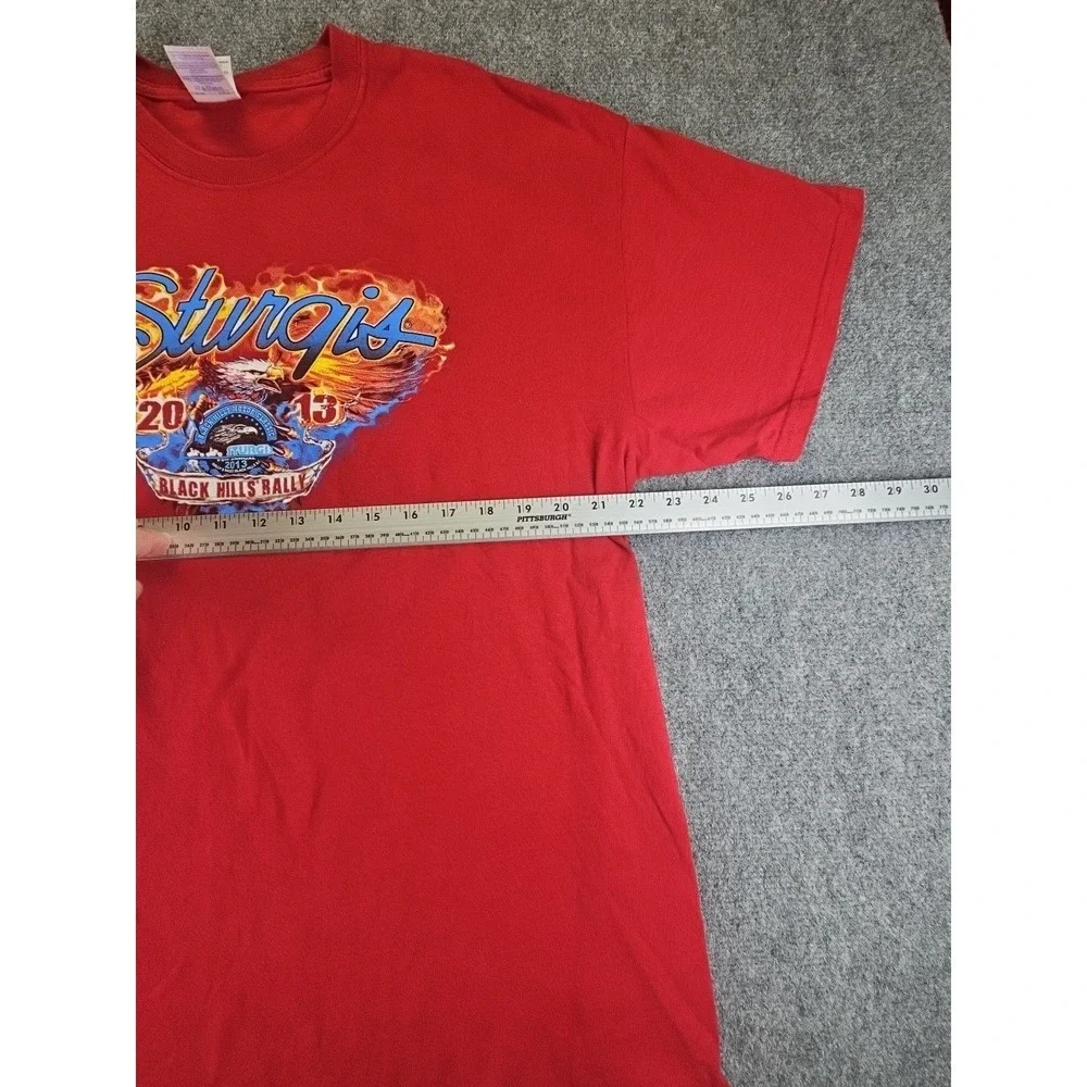 Sturgis 2013 black hills‎ rally Mens XL Red Tshirt No Stains Or Flaws 1420